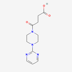 molecular formula C12H16N4O3 B2462409 4-Oxo-4-[4-(pyrimidin-2-yl)piperazin-1-yl]butanoic acid CAS No. 213186-60-8