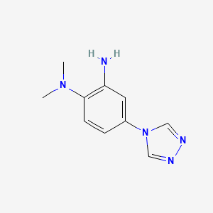 molecular formula C10H13N5 B2462418 N~1~,N~1~-dimethyl-4-(4H-1,2,4-triazol-4-yl)benzene-1,2-diamine CAS No. 1312137-45-3