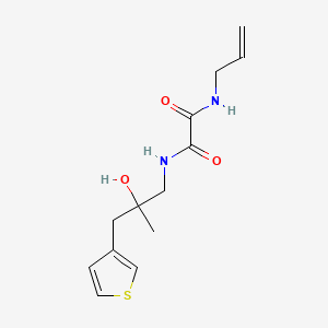 molecular formula C13H18N2O3S B2462443 N'-[2-hydroxy-2-methyl-3-(thiophen-3-yl)propyl]-N-(prop-2-en-1-yl)ethanediamide CAS No. 2097872-91-6