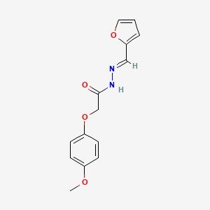 molecular formula C14H14N2O4 B2462448 N'-[(1E)-(furan-2-yl)methylidene]-2-(4-methoxyphenoxy)acetohydrazide CAS No. 328541-33-9