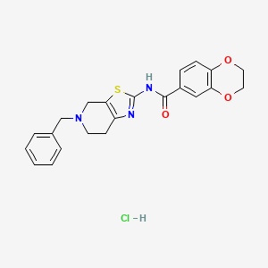 N-(5-benzyl-4,5,6,7-tetrahydrothiazolo[5,4-c]pyridin-2-yl)-2,3-dihydrobenzo[b][1,4]dioxine-6-carboxamide hydrochloride