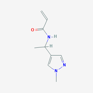 molecular formula C9H13N3O B2462452 N-[1-(1-methyl-1H-pyrazol-4-yl)ethyl]prop-2-enamide CAS No. 1865089-54-8