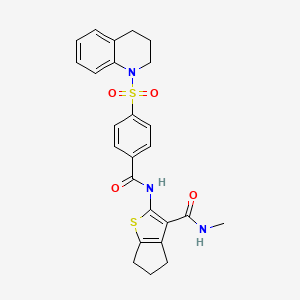 2-(4-((3,4-dihydroquinolin-1(2H)-yl)sulfonyl)benzamido)-N-methyl-5,6-dihydro-4H-cyclopenta[b]thiophene-3-carboxamide