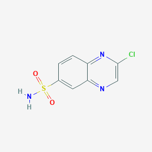 molecular formula C8H6ClN3O2S B2462459 2-Chloroquinoxaline-6-sulfonamide CAS No. 2091951-23-2