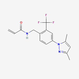 N-{[4-(3,5-dimethyl-1H-pyrazol-1-yl)-2-(trifluoromethyl)phenyl]methyl}prop-2-enamide