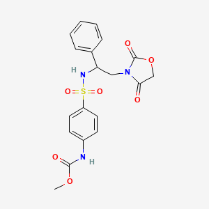 methyl (4-(N-(2-(2,4-dioxooxazolidin-3-yl)-1-phenylethyl)sulfamoyl)phenyl)carbamate