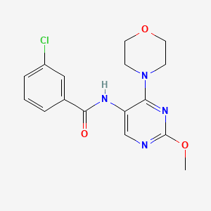 3-chloro-N-(2-methoxy-4-morpholinopyrimidin-5-yl)benzamide