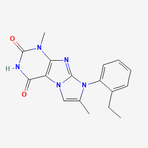 8-(2-Ethylphenyl)-1,7-dimethyl-1,3,5-trihydro-4-imidazolino[1,2-h]purine-2,4-d ione