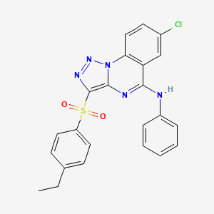 7-chloro-3-[(4-ethylphenyl)sulfonyl]-N-phenyl[1,2,3]triazolo[1,5-a]quinazolin-5-amine