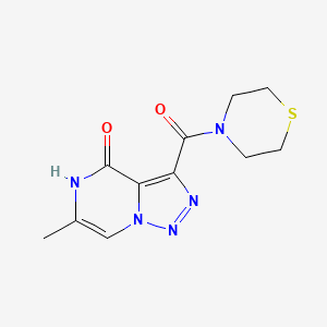 6-methyl-3-(thiomorpholine-4-carbonyl)-[1,2,3]triazolo[1,5-a]pyrazin-4(5H)-one