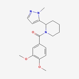 (3,4-Dimethoxyphenyl)-[2-(2-methylpyrazol-3-yl)piperidin-1-yl]methanone