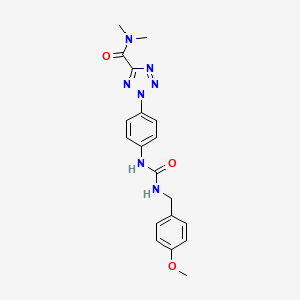 2-(4-(3-(4-methoxybenzyl)ureido)phenyl)-N,N-dimethyl-2H-tetrazole-5-carboxamide
