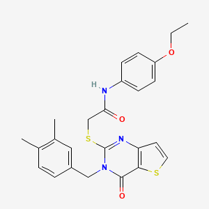 2-{[3-(3,4-dimethylbenzyl)-4-oxo-3,4-dihydrothieno[3,2-d]pyrimidin-2-yl]sulfanyl}-N-(4-ethoxyphenyl)acetamide