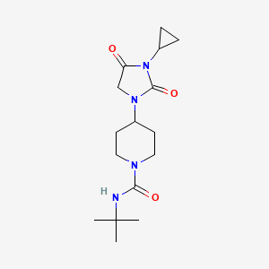 N-tert-butyl-4-(3-cyclopropyl-2,4-dioxoimidazolidin-1-yl)piperidine-1-carboxamide