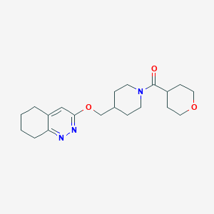 (tetrahydro-2H-pyran-4-yl)(4-(((5,6,7,8-tetrahydrocinnolin-3-yl)oxy)methyl)piperidin-1-yl)methanone