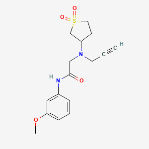 2-[(1,1-dioxo-1lambda6-thiolan-3-yl)(prop-2-yn-1-yl)amino]-N-(3-methoxyphenyl)acetamide
