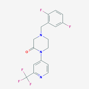 4-[(2,5-Difluorophenyl)methyl]-1-[2-(trifluoromethyl)pyridin-4-yl]piperazin-2-one