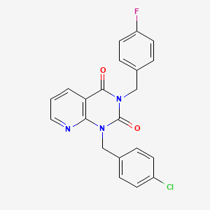 1-[(4-Chlorophenyl)methyl]-3-[(4-fluorophenyl)methyl]pyrido[2,3-d]pyrimidine-2,4-dione