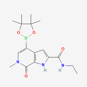 N-ethyl-6-methyl-7-oxo-4-(4,4,5,5-tetramethyl-1,3,2-dioxaborolan-2-yl)-1H-pyrrolo[2,3-c]pyridine-2-carboxamide