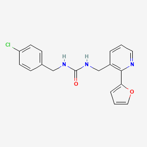 1-(4-Chlorobenzyl)-3-((2-(furan-2-yl)pyridin-3-yl)methyl)urea
