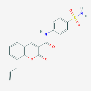2-oxo-8-prop-2-enyl-N-(4-sulfamoylphenyl)chromene-3-carboxamide