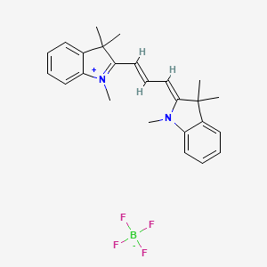 molecular formula C25H29BF4N2 B2462526 1,3,3-trimethyl-2-[(1E)-3-[(2Z)-1,3,3-trimethyl-2,3-dihydro-1H-indol-2-ylidene]prop-1-en-1-yl]-3H-indol-1-ium; tetrafluoroboranuide CAS No. 61575-72-2