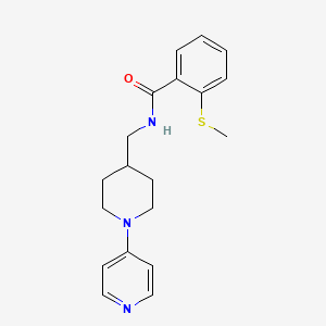 molecular formula C19H23N3OS B2462539 2-(methylthio)-N-((1-(pyridin-4-yl)piperidin-4-yl)methyl)benzamide CAS No. 2034588-38-8