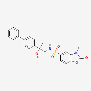 N-(2-([1,1'-biphenyl]-4-yl)-2-hydroxypropyl)-3-methyl-2-oxo-2,3-dihydrobenzo[d]oxazole-5-sulfonamide