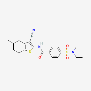 N-(3-cyano-5-methyl-4,5,6,7-tetrahydro-1-benzothiophen-2-yl)-4-(diethylsulfamoyl)benzamide