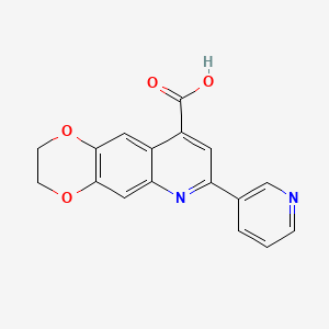 7-Pyridin-3-yl-2,3-dihydro[1,4]dioxino[2,3-g]quinoline-9-carboxylic acid