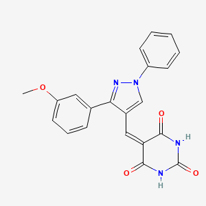 5-((3-(3-methoxyphenyl)-1-phenyl-1H-pyrazol-4-yl)methylene)pyrimidine-2,4,6(1H,3H,5H)-trione