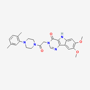 3-(2-(4-(2,5-dimethylphenyl)piperazin-1-yl)-2-oxoethyl)-7,8-dimethoxy-3H-pyrimido[5,4-b]indol-4(5H)-one