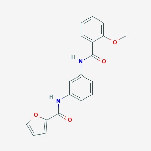molecular formula C19H16N2O4 B246256 N-[3-({[2-(methyloxy)phenyl]carbonyl}amino)phenyl]furan-2-carboxamide 
