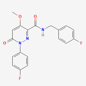 1-(4-fluorophenyl)-N-[(4-fluorophenyl)methyl]-4-methoxy-6-oxopyridazine-3-carboxamide