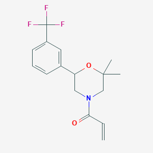 1-[2,2-Dimethyl-6-[3-(trifluoromethyl)phenyl]morpholin-4-yl]prop-2-en-1-one