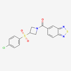 Benzo[c][1,2,5]thiadiazol-5-yl(3-((4-chlorophenyl)sulfonyl)azetidin-1-yl)methanone
