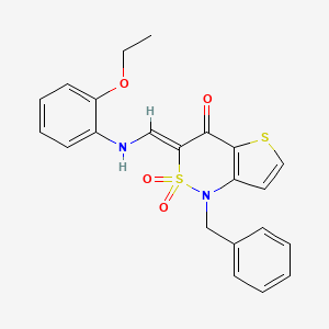 (3Z)-1-benzyl-3-{[(2-ethoxyphenyl)amino]methylidene}-1H-thieno[3,2-c][1,2]thiazin-4(3H)-one 2,2-dioxide