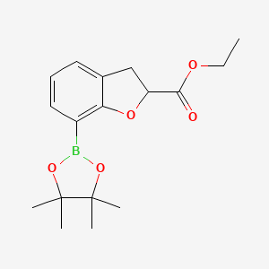 Ethyl 7-(tetramethyl-1,3,2-dioxaborolan-2-yl)-2,3-dihydro-1-benzofuran-2-carboxylate