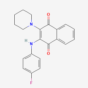 2-(4-Fluoroanilino)-3-piperidin-1-ylnaphthalene-1,4-dione
