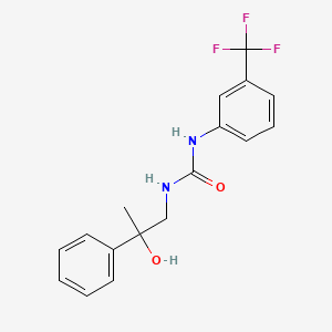 molecular formula C17H17F3N2O2 B2462611 1-(2-Hydroxy-2-phenylpropyl)-3-(3-(trifluoromethyl)phenyl)urea CAS No. 1351586-73-6