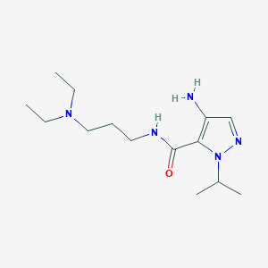 molecular formula C14H27N5O B2462612 4-Amino-N-[3-(diethylamino)propyl]-1-isopropyl-1H-pyrazole-5-carboxamide CAS No. 2101199-22-6