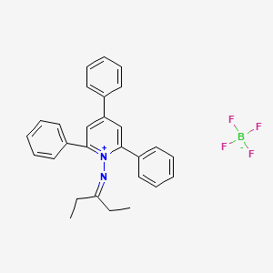 molecular formula C28H27BF4N2 B2462618 1-[(Pentan-3-ylidene)amino]-2,4,6-triphenylpyridin-1-ium; tetrafluoroboranuide CAS No. 83254-24-4