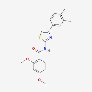 (E)-N-(4-(3,4-dimethylphenyl)thiazol-2(3H)-ylidene)-2,4-dimethoxybenzamide