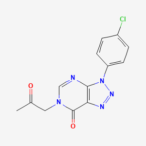 3-(4-Chlorophenyl)-6-(2-oxopropyl)triazolo[4,5-d]pyrimidin-7-one
