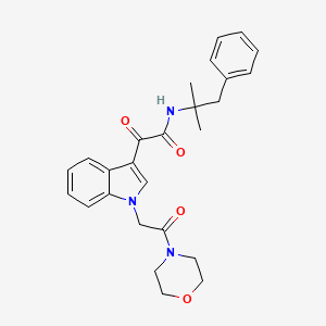 molecular formula C26H29N3O4 B2462631 N-(2-methyl-1-phenylpropan-2-yl)-2-{1-[2-(morpholin-4-yl)-2-oxoethyl]-1H-indol-3-yl}-2-oxoacetamide CAS No. 893996-03-7