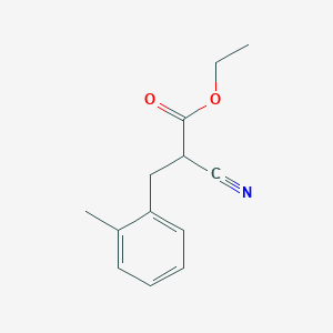 molecular formula C13H15NO2 B2462638 Ethyl 2-cyano-3-(2-methylphenyl)propanoate CAS No. 773084-56-3