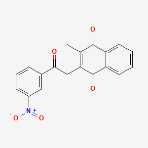 molecular formula C19H13NO5 B2462657 2-Methyl-3-[2-(3-nitrophenyl)-2-oxoethyl]naphthoquinone 