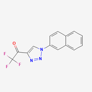 molecular formula C14H8F3N3O B2462667 2,2,2-trifluoro-1-[1-(naphthalen-2-yl)-1H-1,2,3-triazol-4-yl]ethan-1-one CAS No. 1463866-61-6