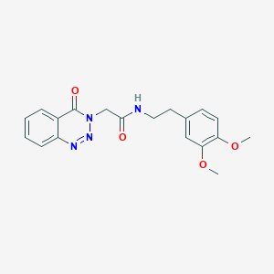 molecular formula C19H20N4O4 B2462673 N-[2-(3,4-dimethoxyphenyl)ethyl]-2-(4-oxo-1,2,3-benzotriazin-3-yl)acetamide CAS No. 440332-03-6