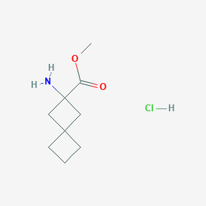 molecular formula C9H16ClNO2 B2462683 Methyl 2-aminospiro[3.3]heptane-2-carboxylate hydrochloride CAS No. 2097959-26-5